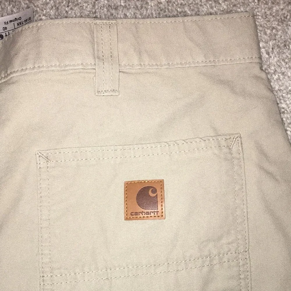 2-TWO 8” Carhartt Carpenter Cargo Heavy cotton denim flat front work shorts 40